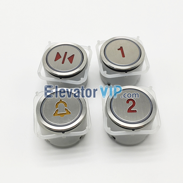 Fuji Elevator AK-4CB 64611-B Push Button A4J10382A3, Lift Round