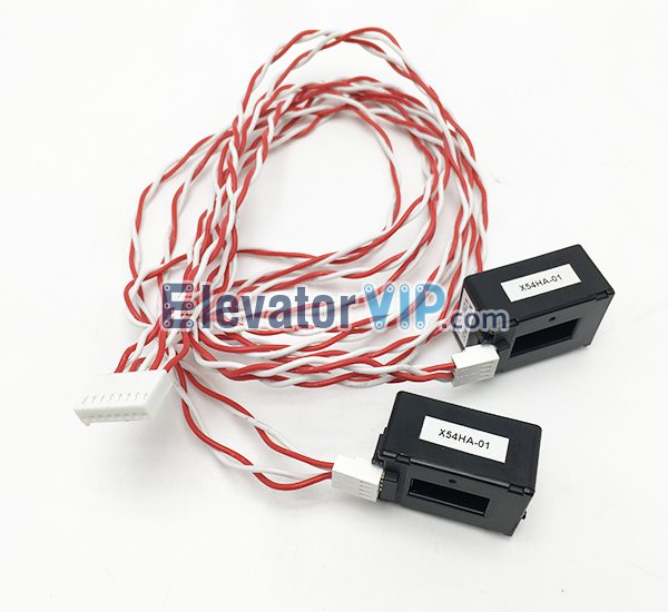 Mitsubishi Elevator Current Transformer, Mitsubishi Elevator Sensor, X54HA-01, YX302C481-01, HC-SL200V8B12, Current Transformer Connector Wire