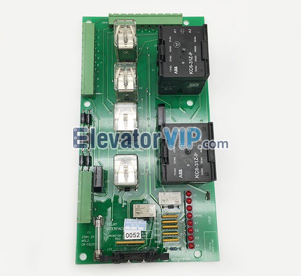 Otis E411 Elevator Relay Interface Board, 46S02728-0052, 46S02728-0051, MagneTek, KC6-31Z-P