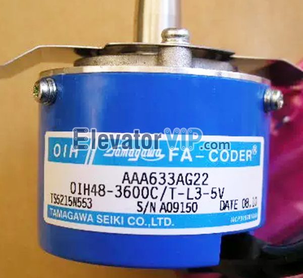 Tamagawa Rotary Encoder, Otis Elevator Encoder, AAA633AG22, TS5215N553, OIH48-3600CT-L3-5V