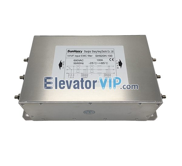 SunHenry Filter, Shangheng High Voltage Inverter Filter, Elevator VVVF Input EMC Filter, SH920H-100