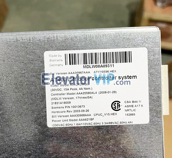 Otis Elevator AT400 Door Controller, AAA25580AL4, AAA24350BL