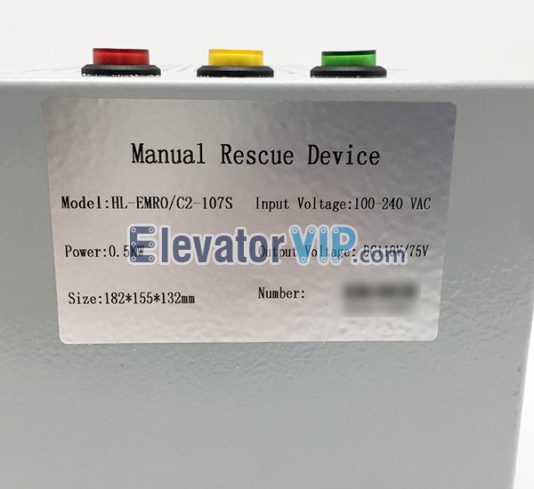 Elevator Manual Rescue Device, Elevator Brake Release Device, HL-EMRO/C2-107S, HL-EMRO/C1-107S, HL-EMRO, EMK-EPB110