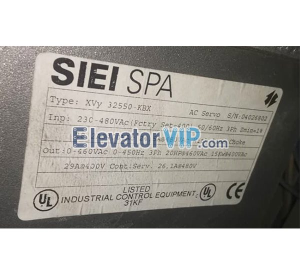 SIEI SPA Inverter, XVy32550-KBX, XVy-EV 32550-KBX